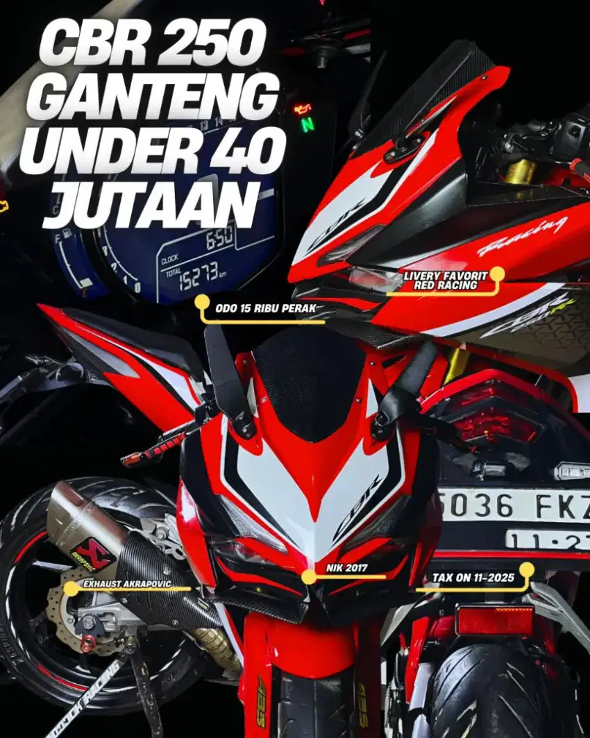 CBR 250RR RED RACING ISTIMEWA MURMER