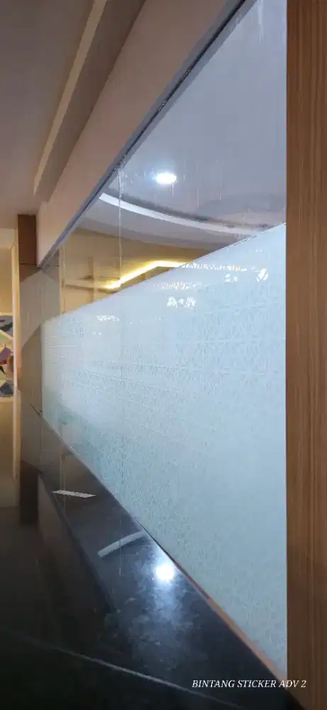 Menerima segala pemasangan sticker sanblast riben film one way print