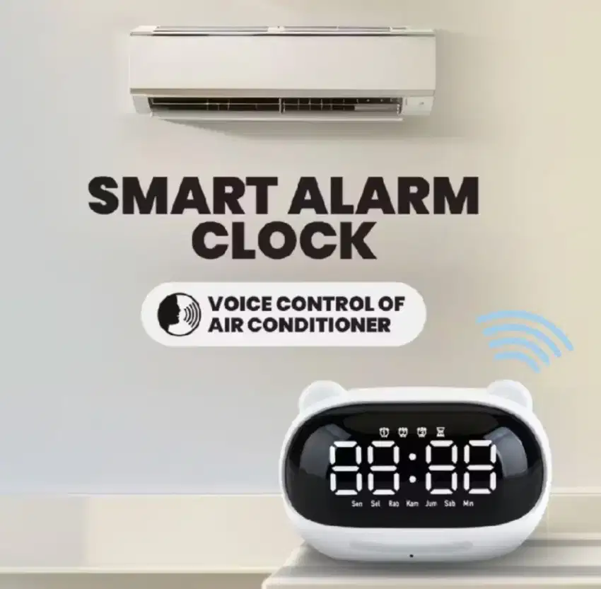 Jam Pengontrol Suara (Bisa Matikan AC, TV, Lampu Malam)