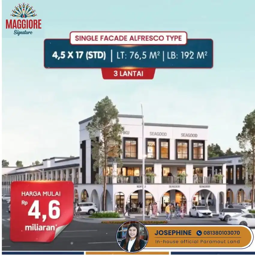 Dijual Ruko Maggiore Signature Gading Serpong 3 Lantai