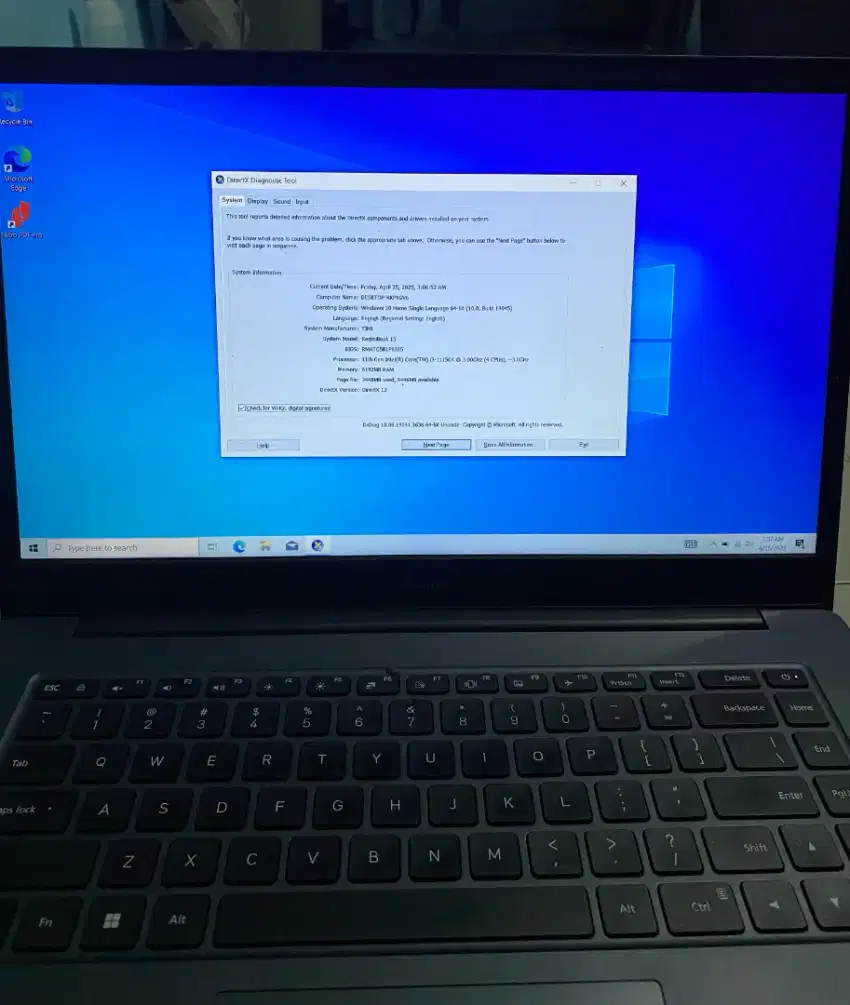 Di Jual Laptop i3 Redmibook15 Second