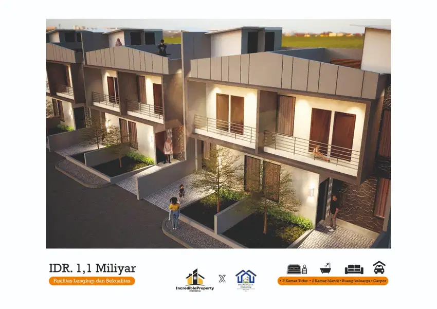 Dijual Rumah Baru dalam Cluster  Mekar Mulya Bandung Timur dgn DP 0%