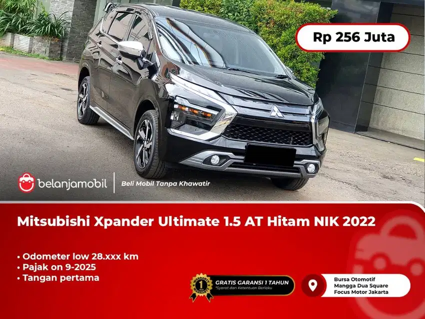[LOW KM] Mitsubishi Xpander Ultimate 1.5 AT Hitam 2022/2023
