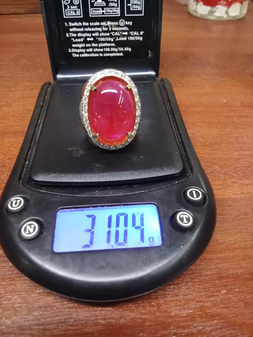 RUBY BURMA BERLIAN PUTIH EMAS