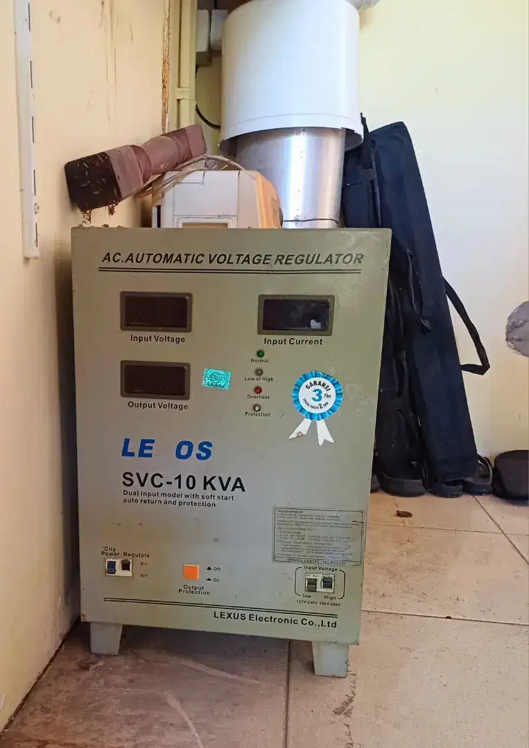 Dilepas dengan kondisi baik, Merk Lexos 10 KVa buat menstabilkan arus