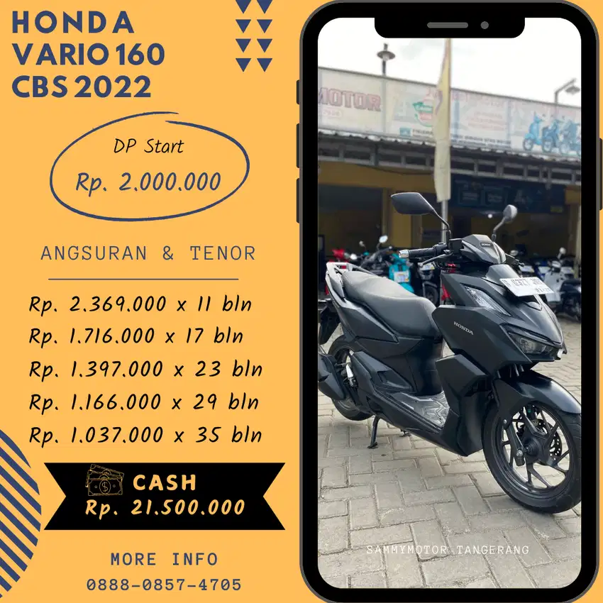 VARIO 160 CBS 2022 KM LOW