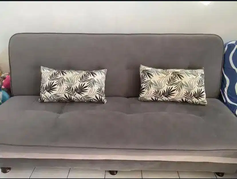 Sofa Bed warna abu-abu