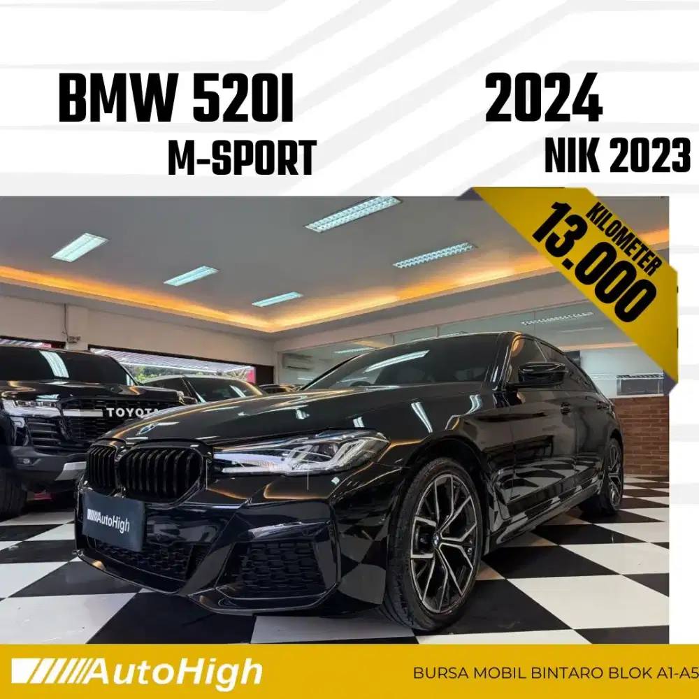 DP10% [Km13.000] 520i M-Sport 2023 Black Reg 2024 #AUTOHIGH
