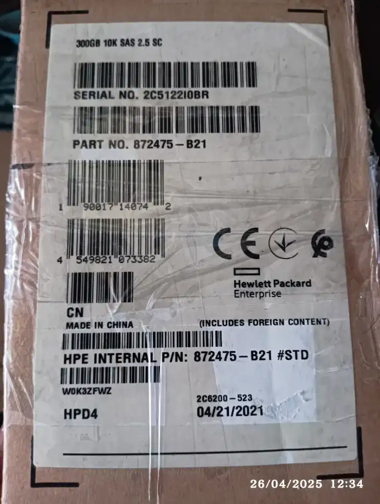 Hewlett Packard Enterprise Hardisk