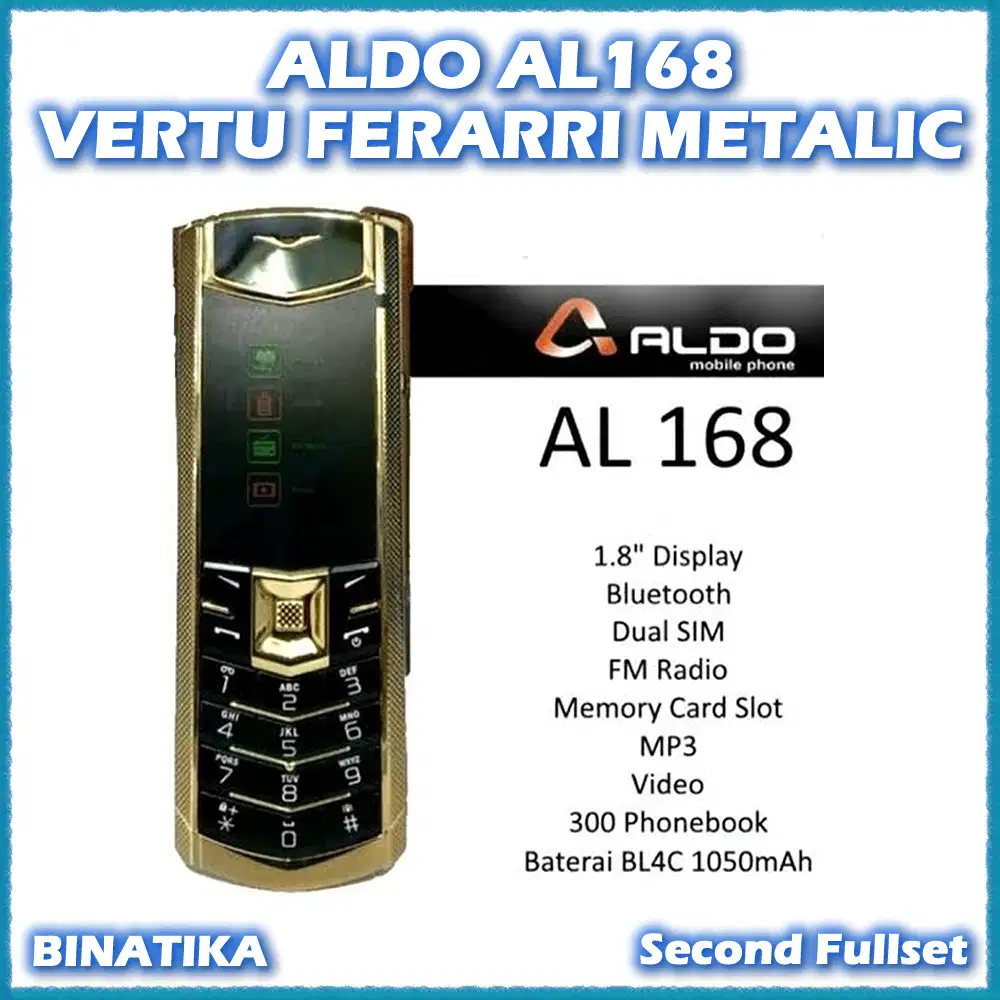 HP ALDO AL168 VERTU FERARRI METALIC HP Unik Langka Second Lengkap