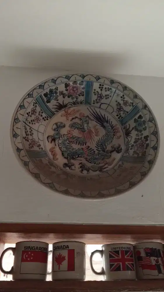 Piring naga antik original