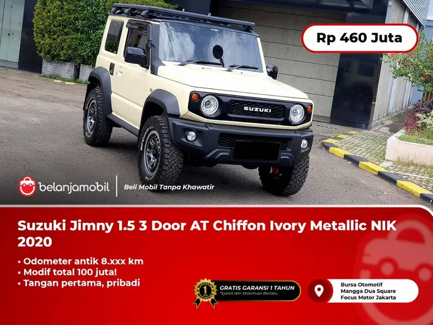 [MODIF 100JT] Suzuki Jimny 1.5 3 Door AT Chiffon Ivory 2020/2021