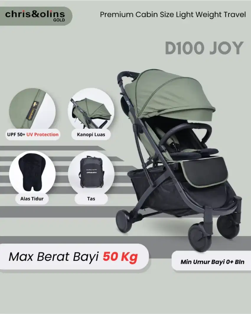 Stroller Chris olins joy d100 kereta dorong bayi