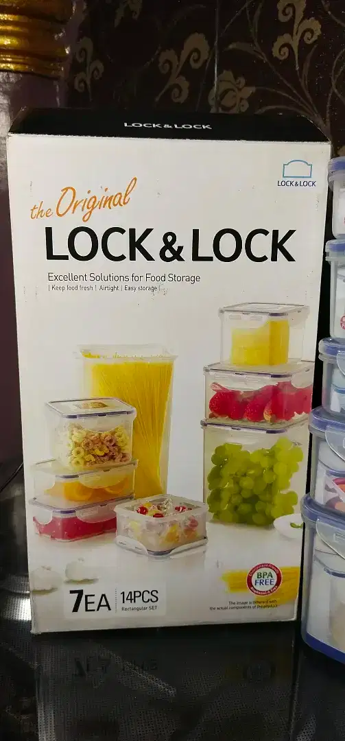 lock & lock gift set food container isi 7