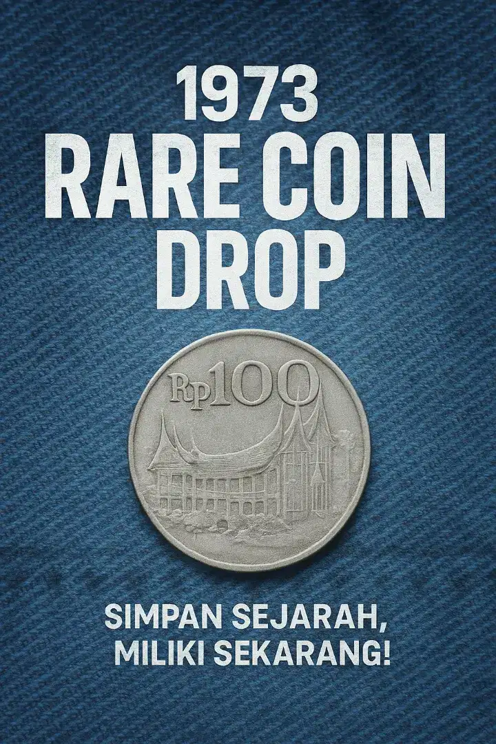 Uang koin Rp 100 tahun 73' super raree