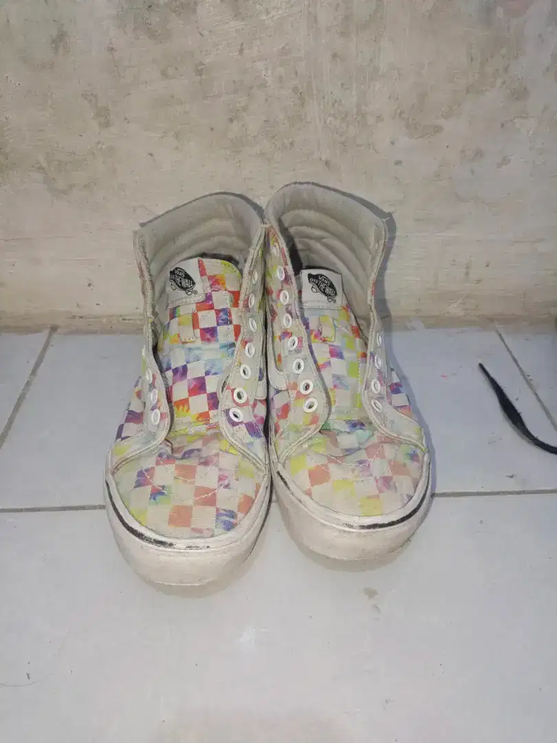 VANS COMFYCUSH SK8-HI REISSUE (TIE-DYE CHECKER) WHITE