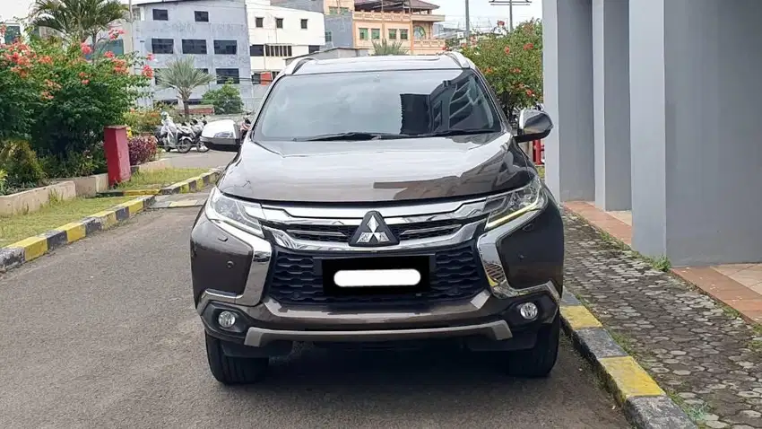 km58rb mitsubishi pajero sport dakar 2018 coklat pajak panjang sunroof