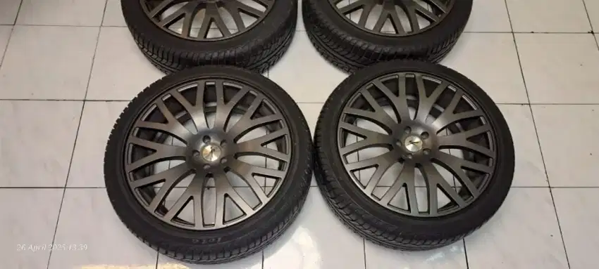 velg 22 kahn + ban accelera 265/40/22 ban 80 %