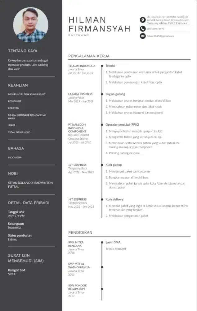 Sedang mencari pekerjaan