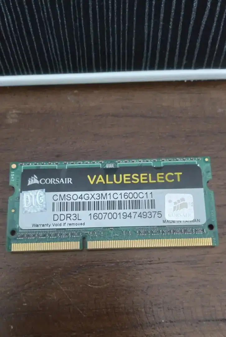 Sodimm DDR3L 4GB CORSAIR (Lifetime warranty)