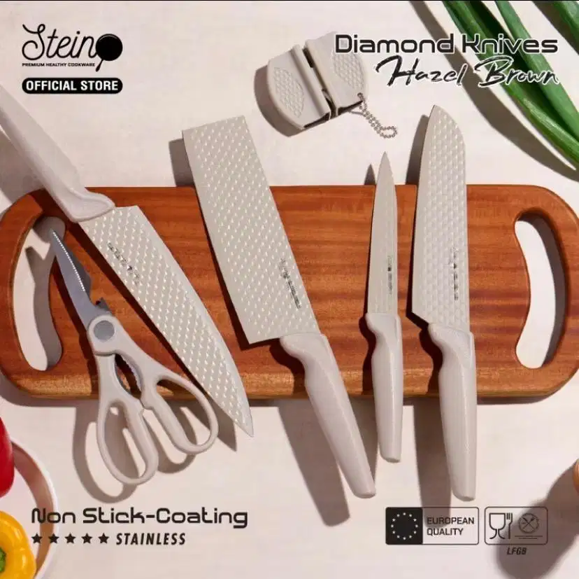 STEIN Diamond Knives Set Hazel Brown - 6 in 1 Set