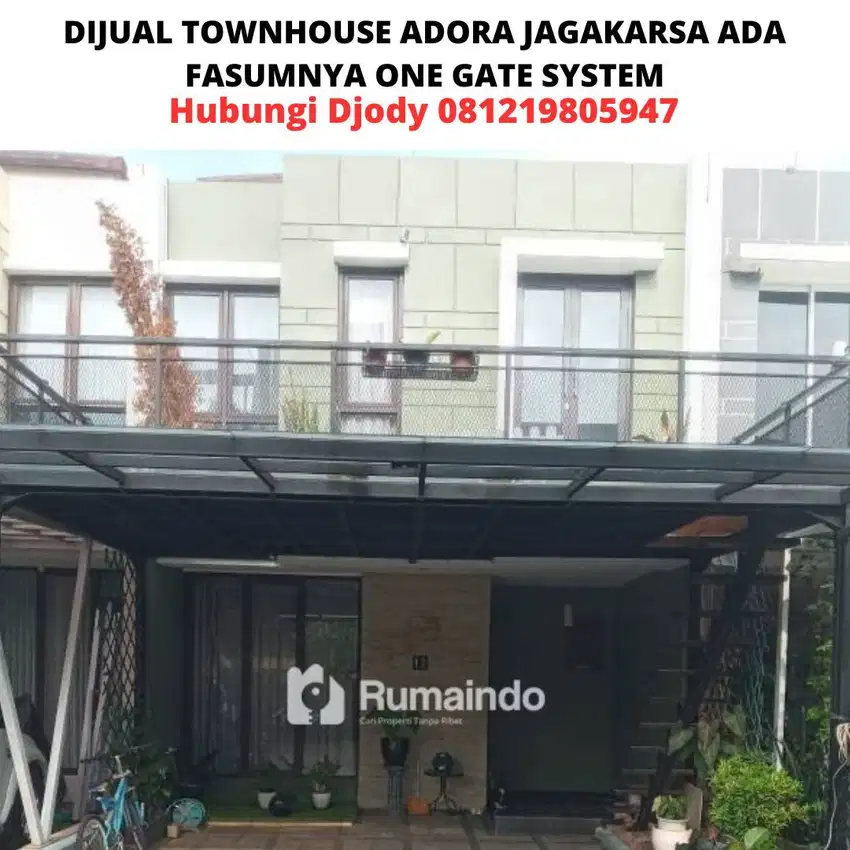 DIJUAL TOWNHOUSE ADORA JAGAKARSA ADA FASUMNYA ONE GATE Sistem