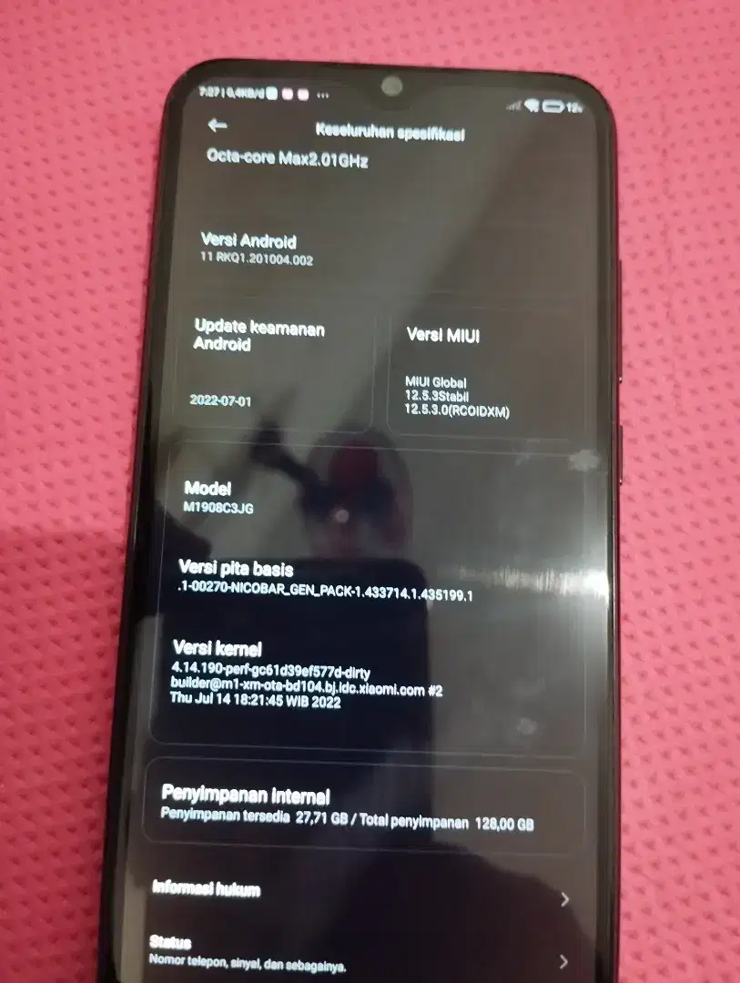 Xiaomi redmi note 8 fullset msh mulus ram 6/128