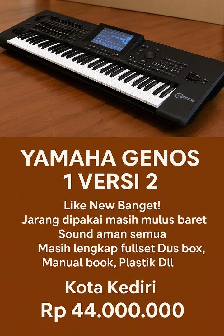 Keyboard Yamaha Genos 1 Versi 2 Like New | Fullset Original