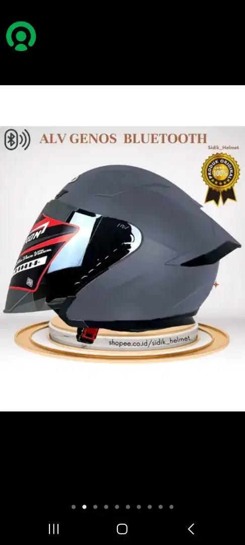Di jual helm alv genos yg bluetooth,kondisi masih 99% mulus