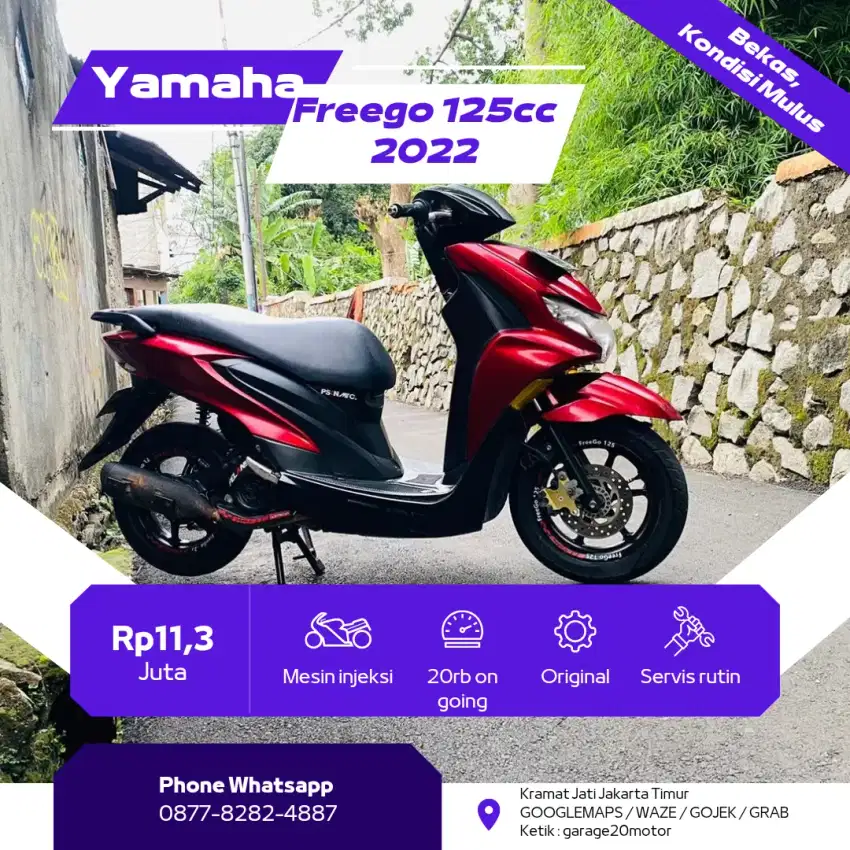 Yamaha freego 125cc vva blucore tahun 2022
