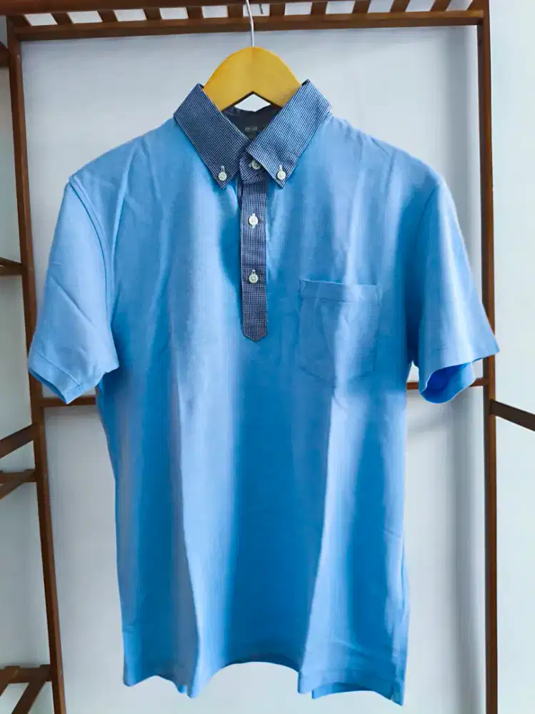 Polo Uniqlo Pocket Blue