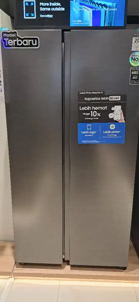 KULKAS SIDE BY SIDE BESPOKE AI SAMSUNG 680 LITER RS-70F65QNFSE