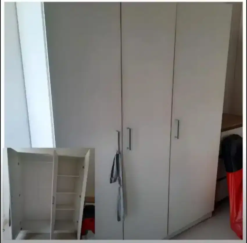 Jual murah lemari ikea 3 pintu msh bgs P140xL50xT180cm,1.200.000 nego