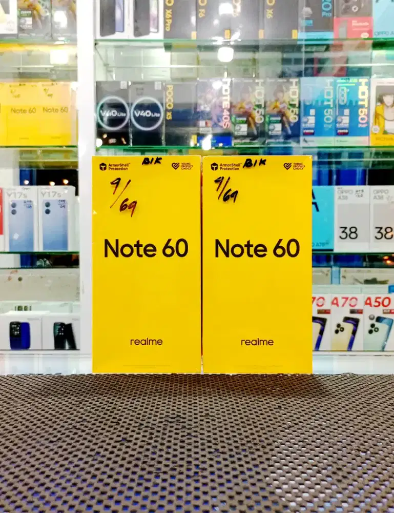 BARU...REALME NOTE 60 4+4/64 SEGEL/GARANSI REAMI.
