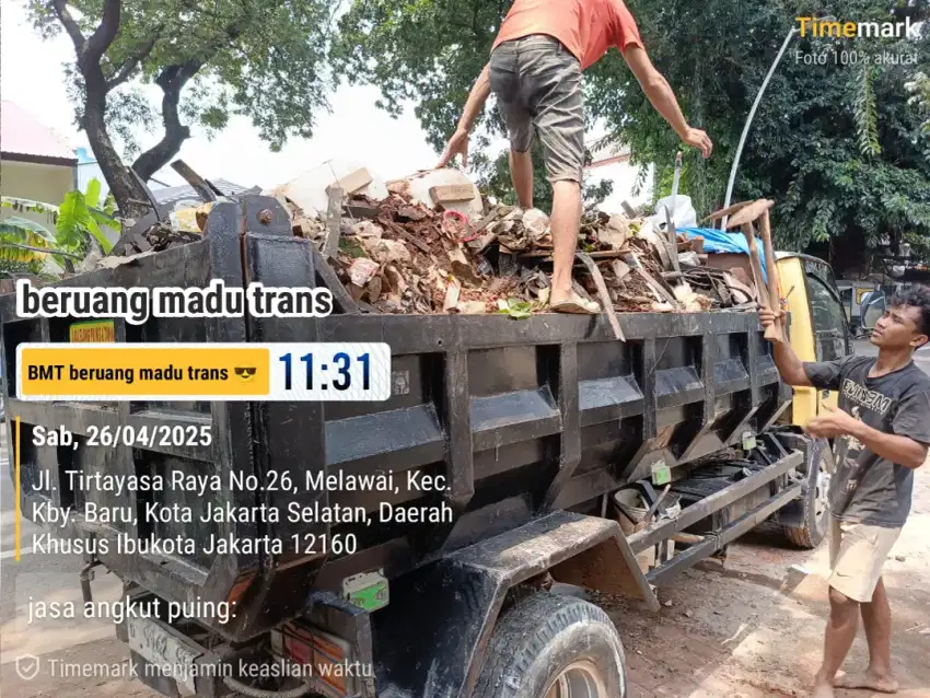 Jasa buang puing sampah proyek