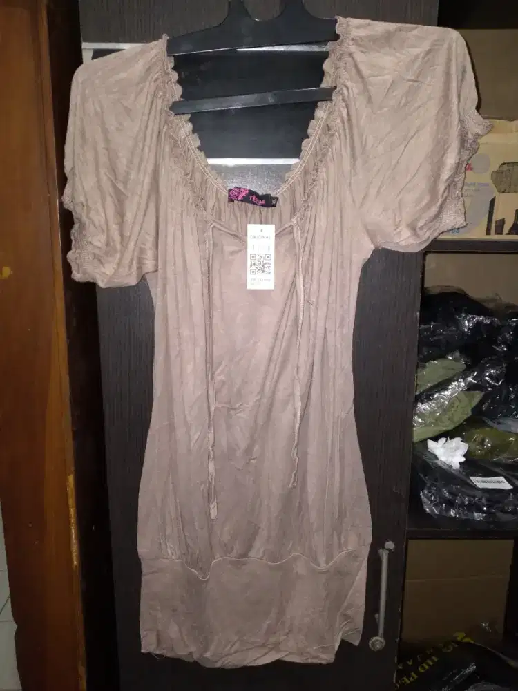 Atasan wanita tangan dan pinggang karet