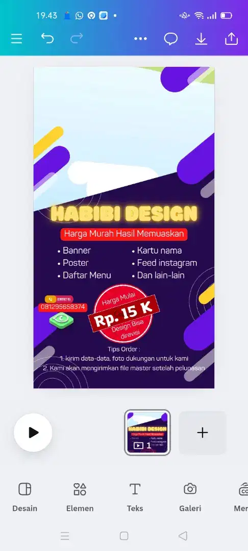 Habibi design sederhana
