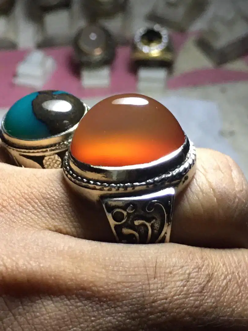 CINCIN BATU ANGGUR OBI NUCLEUS MERAH CRYSTAL NATURAL HARGA NEGO