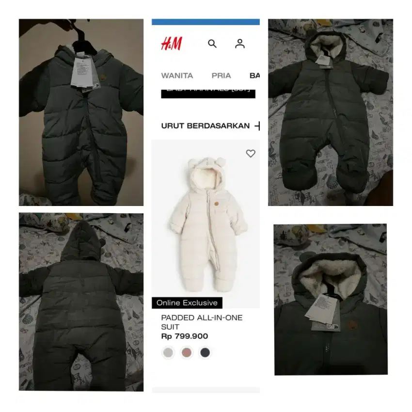 Jual PADDED ALL-IN-ONE SUIT ( H&M ) 1 sampai 4 bulan