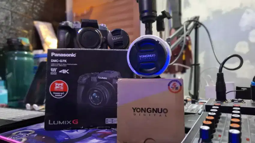 Kamera Lumix G7K Panasonic Fullset + Bonus Lensa 50mm, Siap Pakai!
