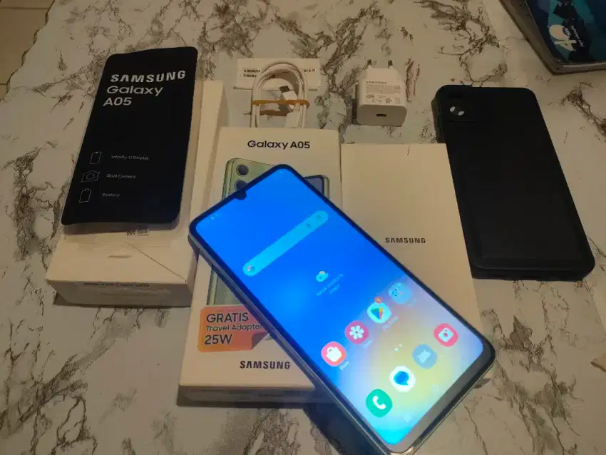 Jual samsung A05 Ram 4/64 fullset like new 97%like new mulus No minus