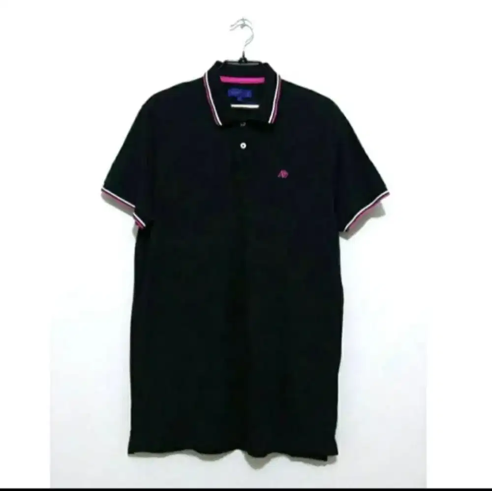 Polo shirt aeropostale hitam size S eropa katun lacose