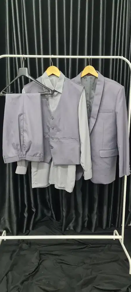 Jas wedding premium, jas MC, jas tunangan, jas abu set