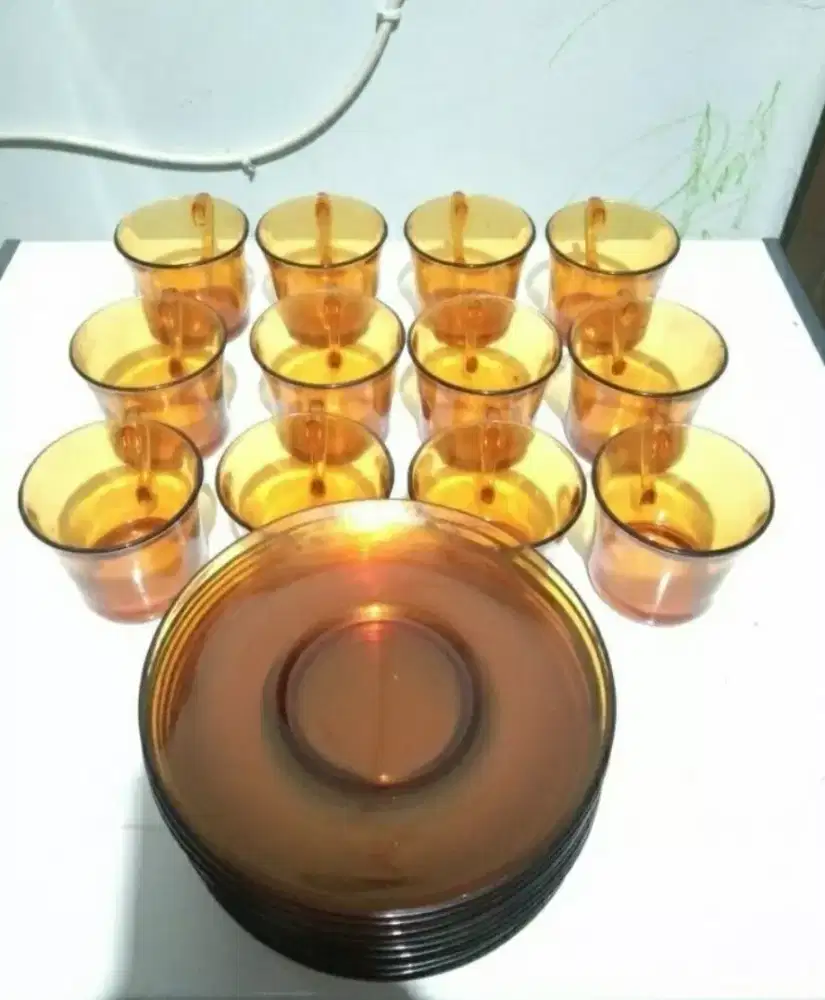 12 Cangkir Vintage Duralex france