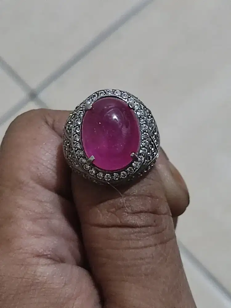 Natural Ruby Mozambique Ring Perak