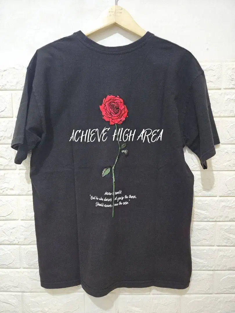 Acha backprint bordir kaos baju size L