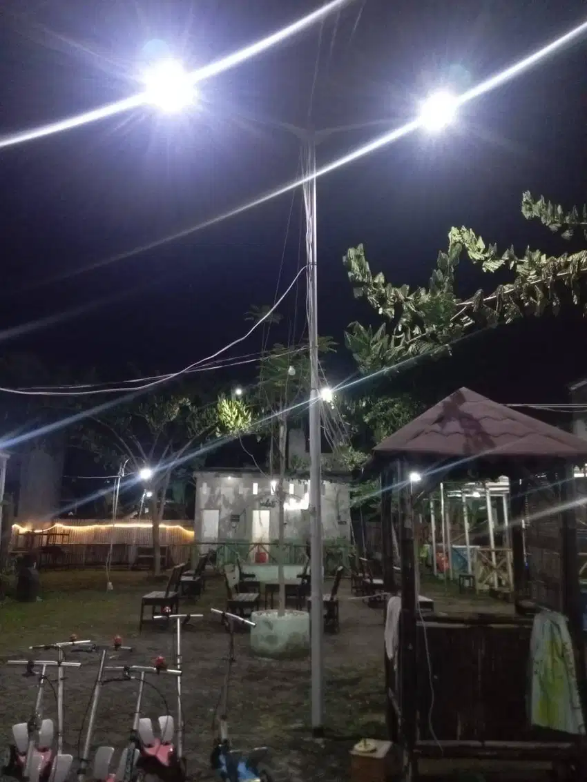 TIANG LAMPU PJU 2 SISI