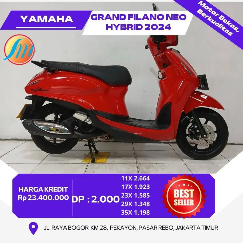 YAMAHA GRAND FILANO NEO TAHUN 2024 LIKE NEW, UNIT GRESS, PAJAK HIDUP