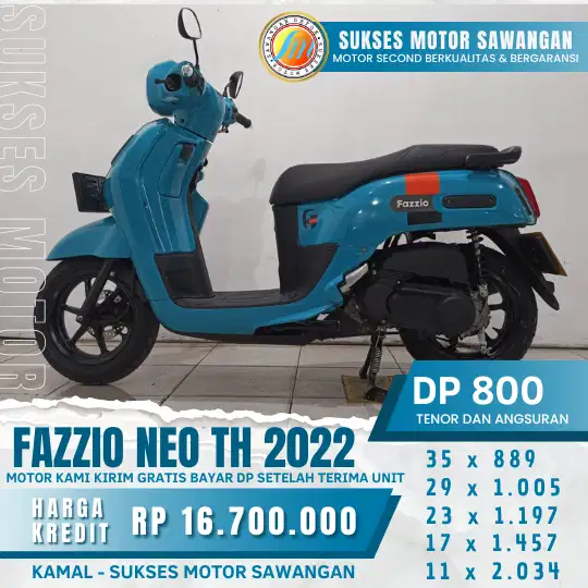 modal dengan KTP & KK dan uang 800 sudah bisa milikin FAZZIO NEO 2022