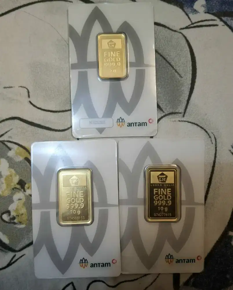 Emas logam mulia Antam 10gr ,25gr Certieye Redmark, Cod Terima Buyback